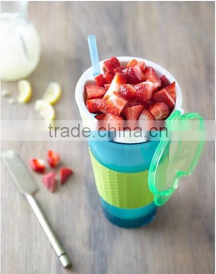 Plastic 2 in 1 Snack & Drink Cup,Travel Cup Snack Drink in One Container