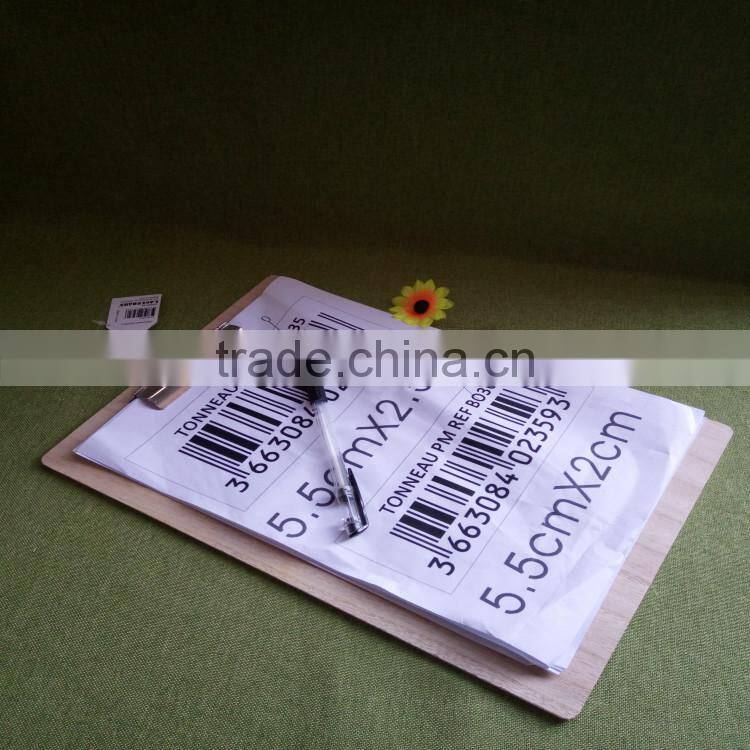 Officemate Recycled handmade Hardboard A5 Wood Clipboard with cover and High Capacity detachable Clip