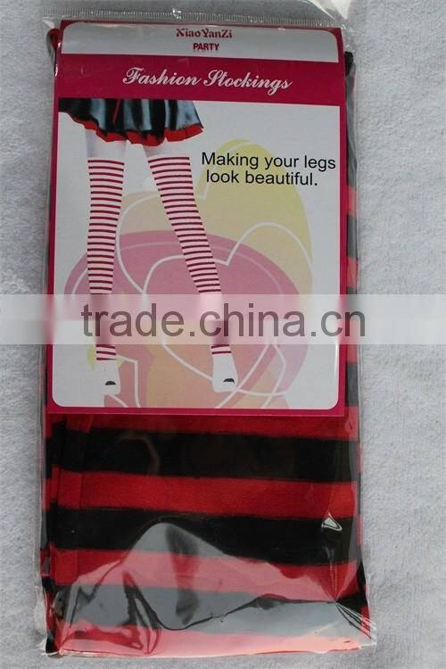party girl striped stocking fashion tube stocking