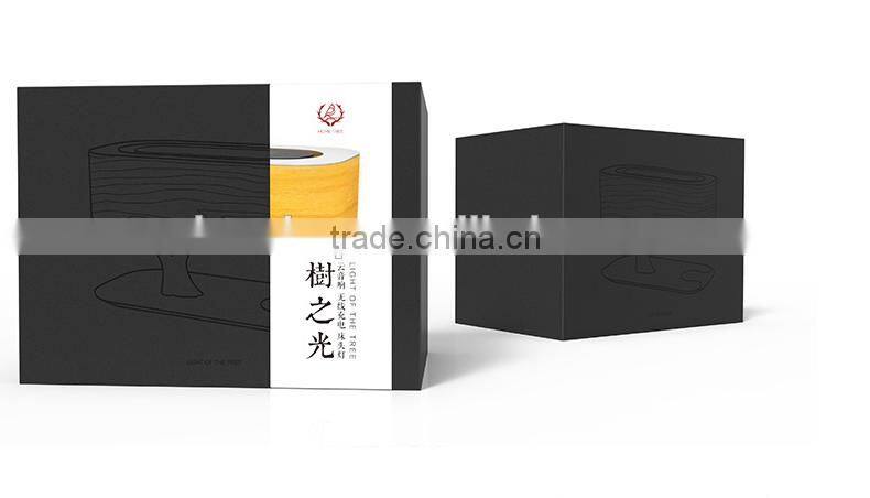 2017 Cool Wooden Tree Design WiFi/Qplay/DLNA Wireless Speaker With LED Light,Creative Music Lamp Support Phone Wireless Charging