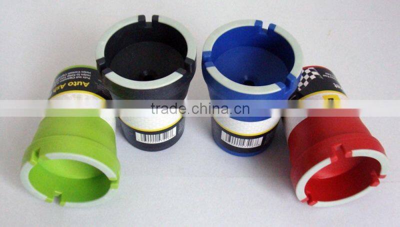 Car Smokeless Ashtray with glowing in the dark/fluorescent ashtrays for cars