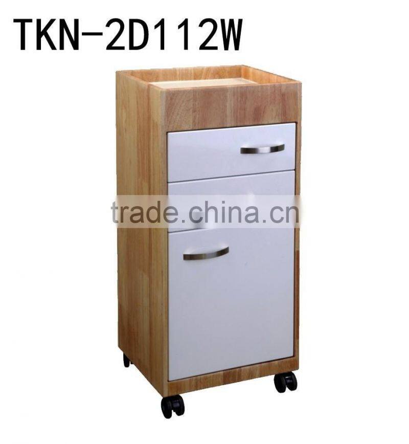 Portable manicure furniture cabinet with movable stool inside for Nail Salon TKN-2D112W