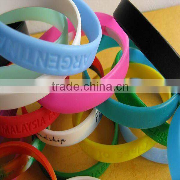 Silicone bracelet with metal ring