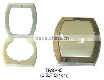 Aluminum custom logo cosmetic mirror/foldable pocket compact mirror
