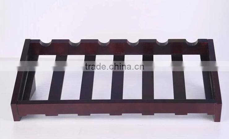 Eco-friendly wood oak hanging wine glass rack for sale