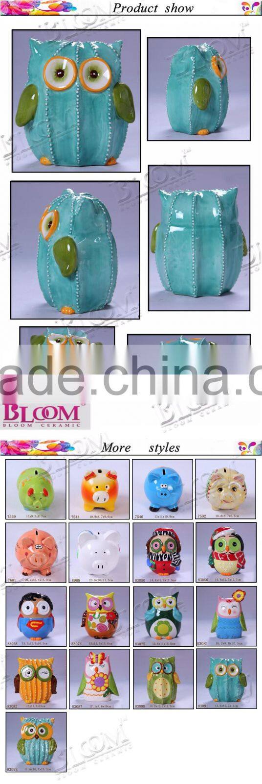 Factory direct ceramic owl money boxes wholesale