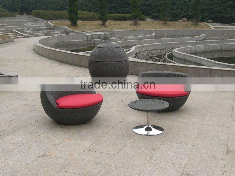 rattan coffee table and chairs for patio, yard, coffee shop