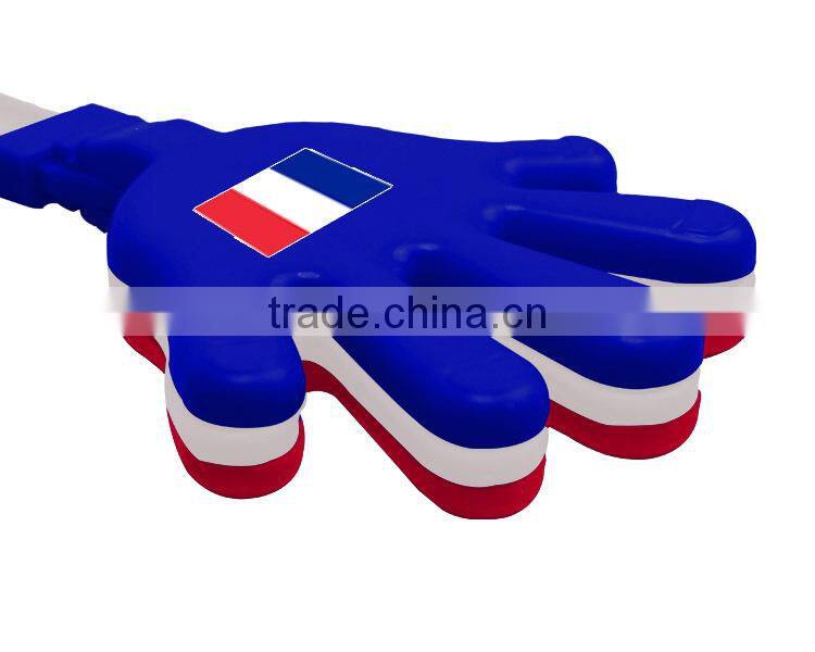 football fans 24cm plastic hand clapper/ hot sale noise maker handclapper
