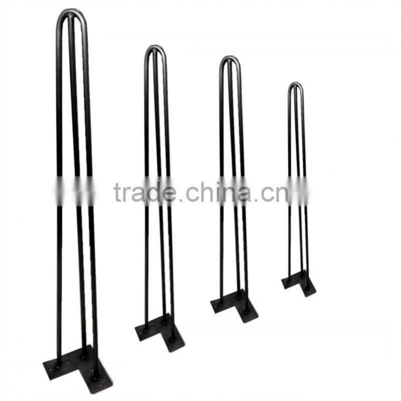 Best selling 3 legs modern cast iron table base hairpin table legs with 16 inches