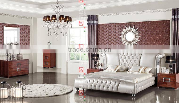 antique white bedroom furniture / white bedroom furniture / white glossy bedroom LV-B9022