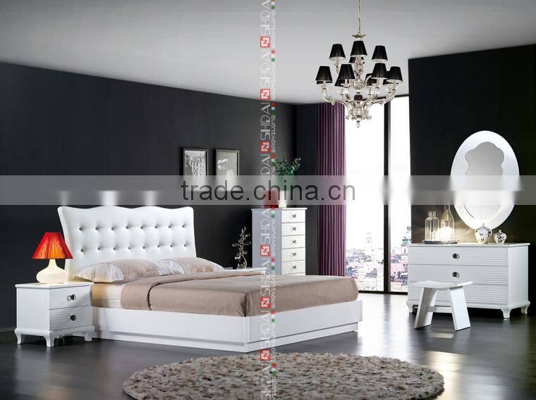 queen day bed / combination wardrobe and bed / wooden furniture double bed B95