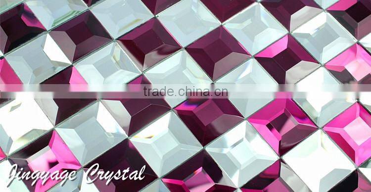 Diamond 5 surface mix color glass mosaic tile 30*30mm crystal mosaic
