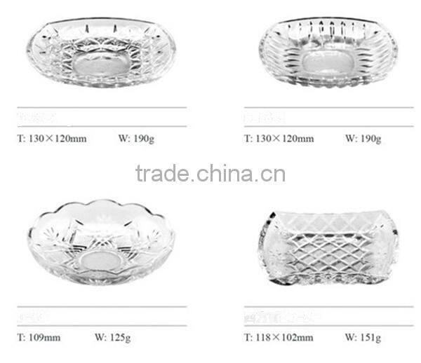 Engraving glass plate series glass fruit plate series glass dish