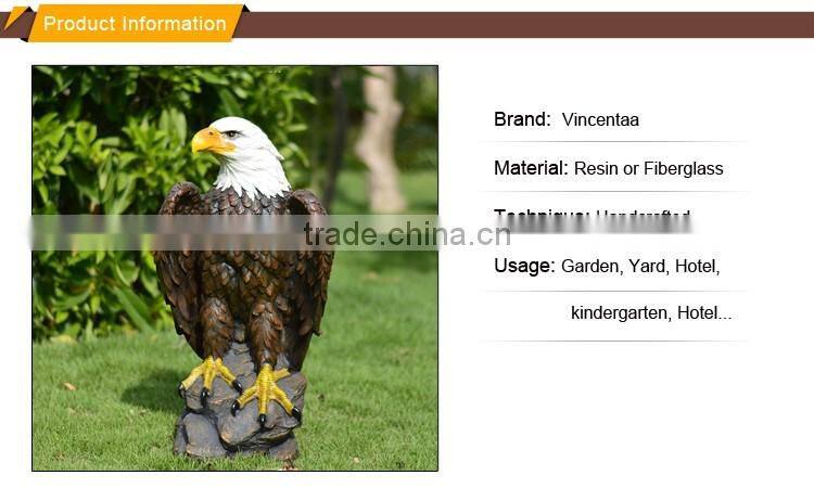 outdoor garden decoration resin craft eagle fiberglass animals for sale