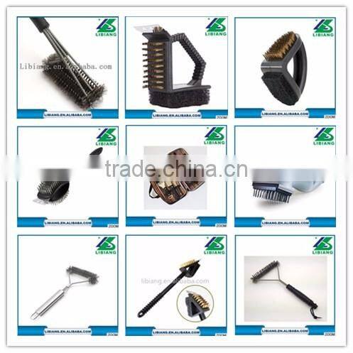 Hot iron shape bbq grill clean brush