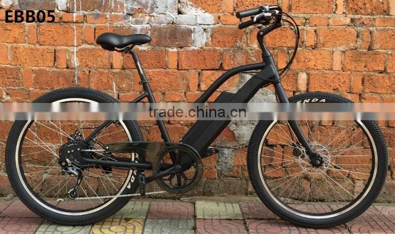 lithium battery powered electric beach bicycle beach cruiser electric bike for lady