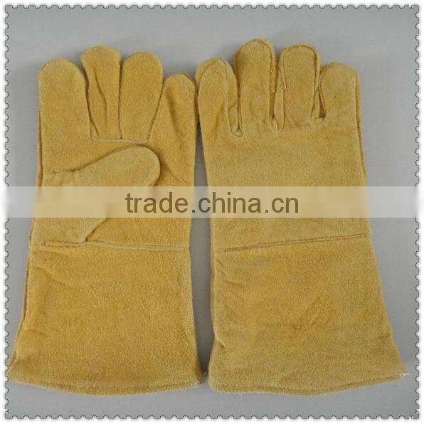 Grey Reinforced Palm Cow Split Leather Welding Gloves JRW41