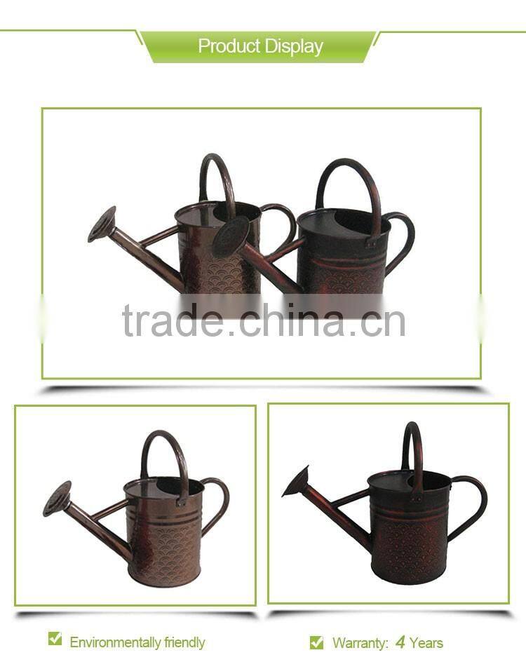Brass decor of metal copper finish flower watering can
