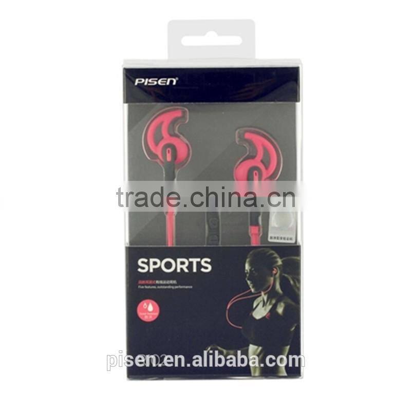 Pisen NEW 2017 1.3m 4.3ft Cable Shock Proof Anti Drop Sweat Resistant In-ear Wired Sport Earphone with Mic for iPhone Android