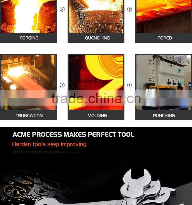 flexible combination wrench Cr-v open end mirror polished spanner wrench set