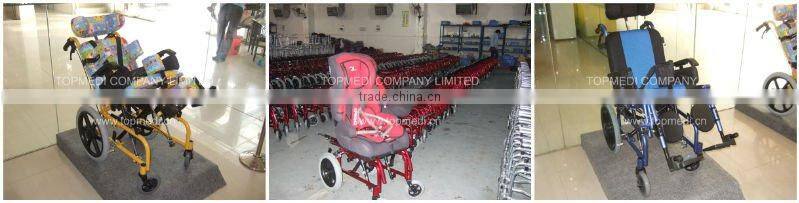RehabiAluminum chair frame high back reclining wheelchair for cerebral palsy children/ cp chair/electric power /folding/economic