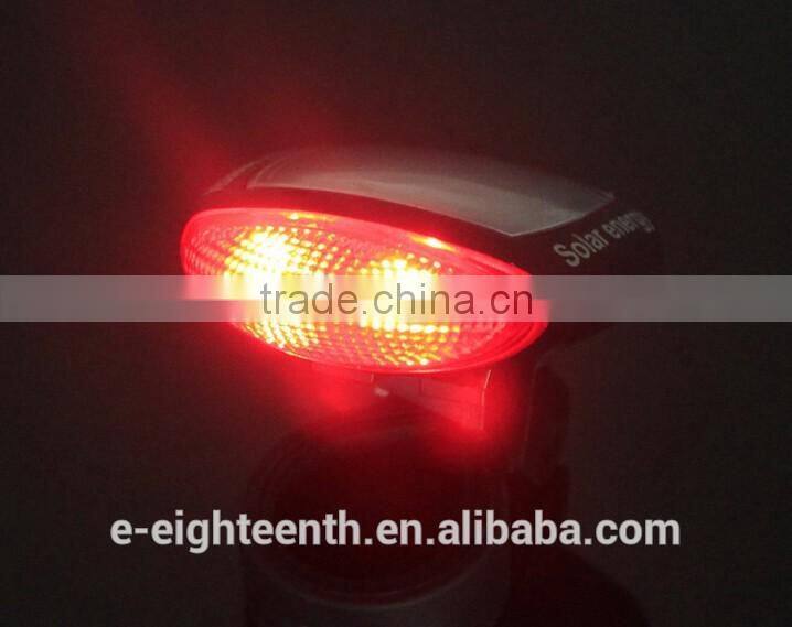 2016 New hot Bicycle Bike Cycling Solar Energy Strobe Flash LED Rear Tail Safety Light Lamp