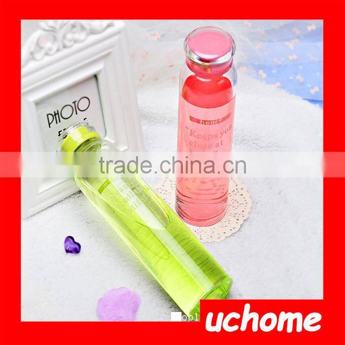 UCHOME Clear Empty Glass Water Bottles Sports Drinking Bottles Automotive Glass Bottles