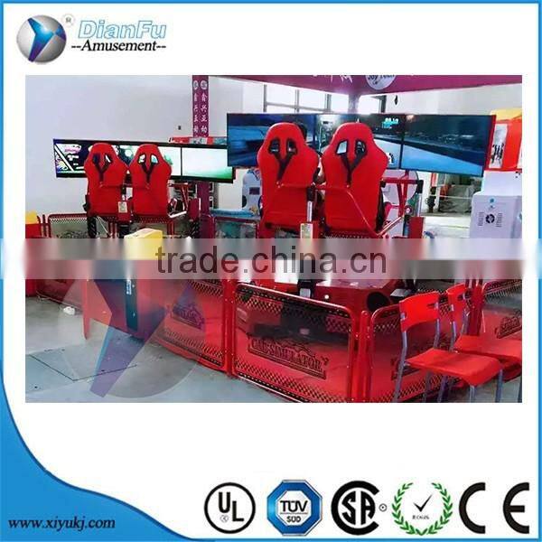 guangzhou dianfu silulator driving real feeling motion car driving simulator with triple screen