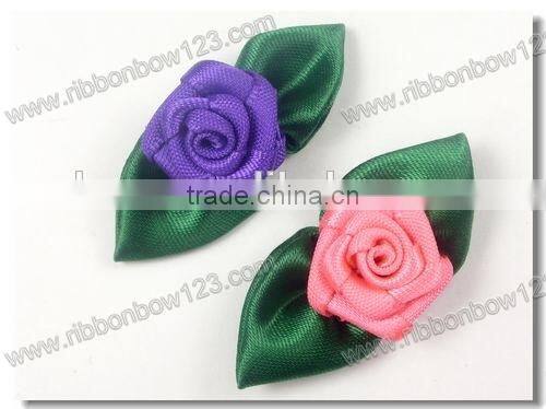 fashion new decorative garments handmade flowers/pure handmade ribbon flowers for Bra