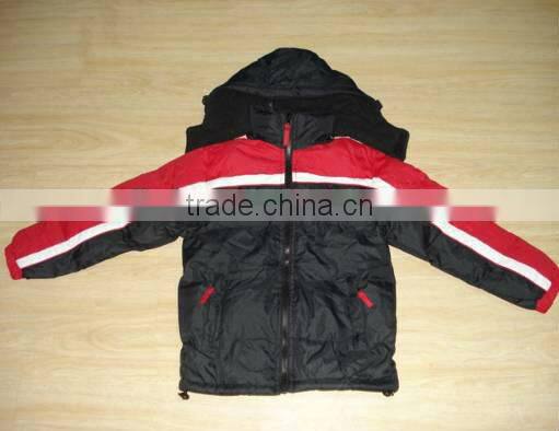 Garment Stock Lot Padding Jacket Boys Hoody