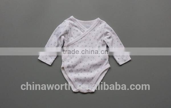 latest model fashion full printed long sleeve Kimono baby romper