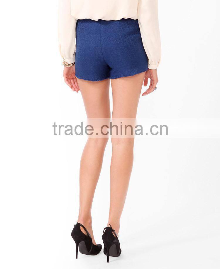 Summer Women Short Pants Casual Skinny Hot Pants Fashion Crimping lady pocket shorts