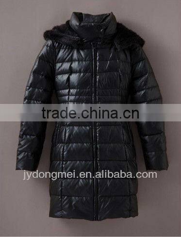 women fashion cotton-padded jacket rabbit collar