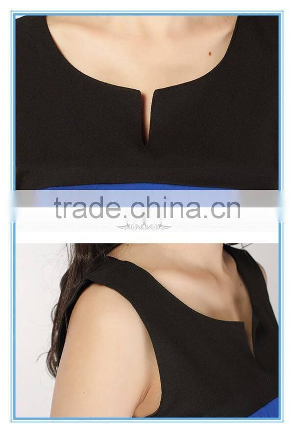 Summer new style sleeveless contrast color tank top for women