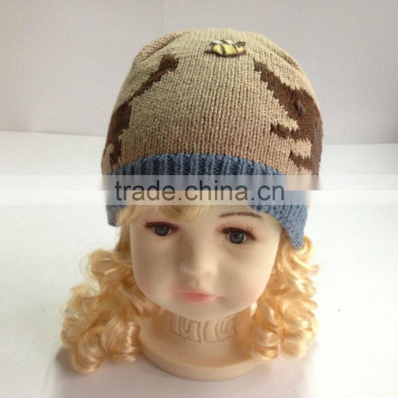 new acrylic lovely knitted baby hats factory