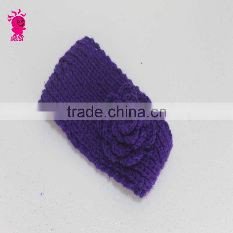 NEWEST Handmade knitted with Ribbon flower kids or women headscarves headband