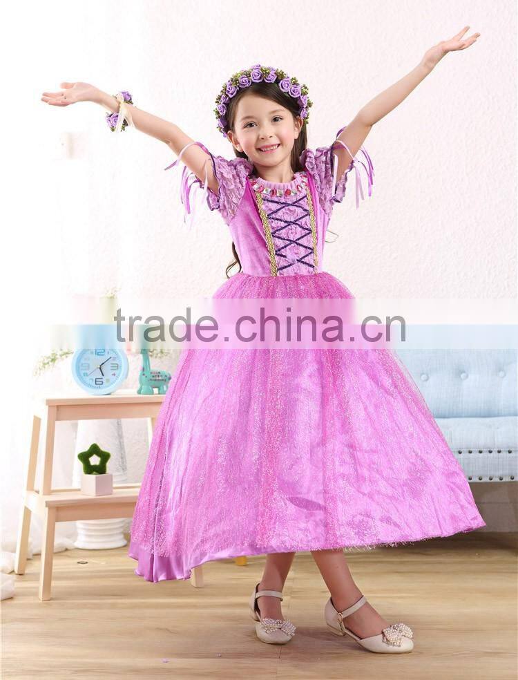 2016 wholesale Christmas gift party wear Princess girl dress up