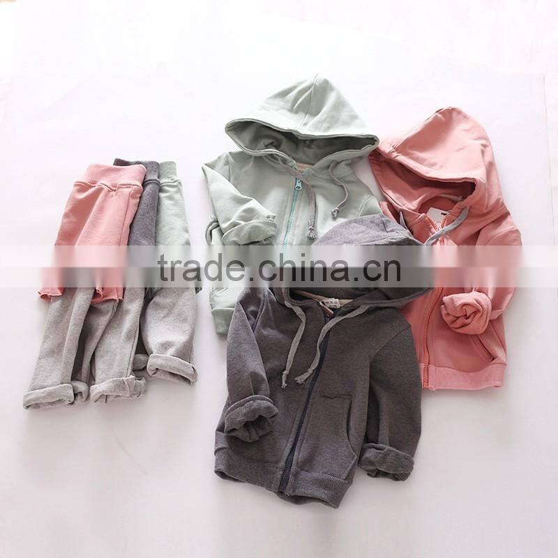 High quality european child garment cotton clothing children comfortable kids clothes set