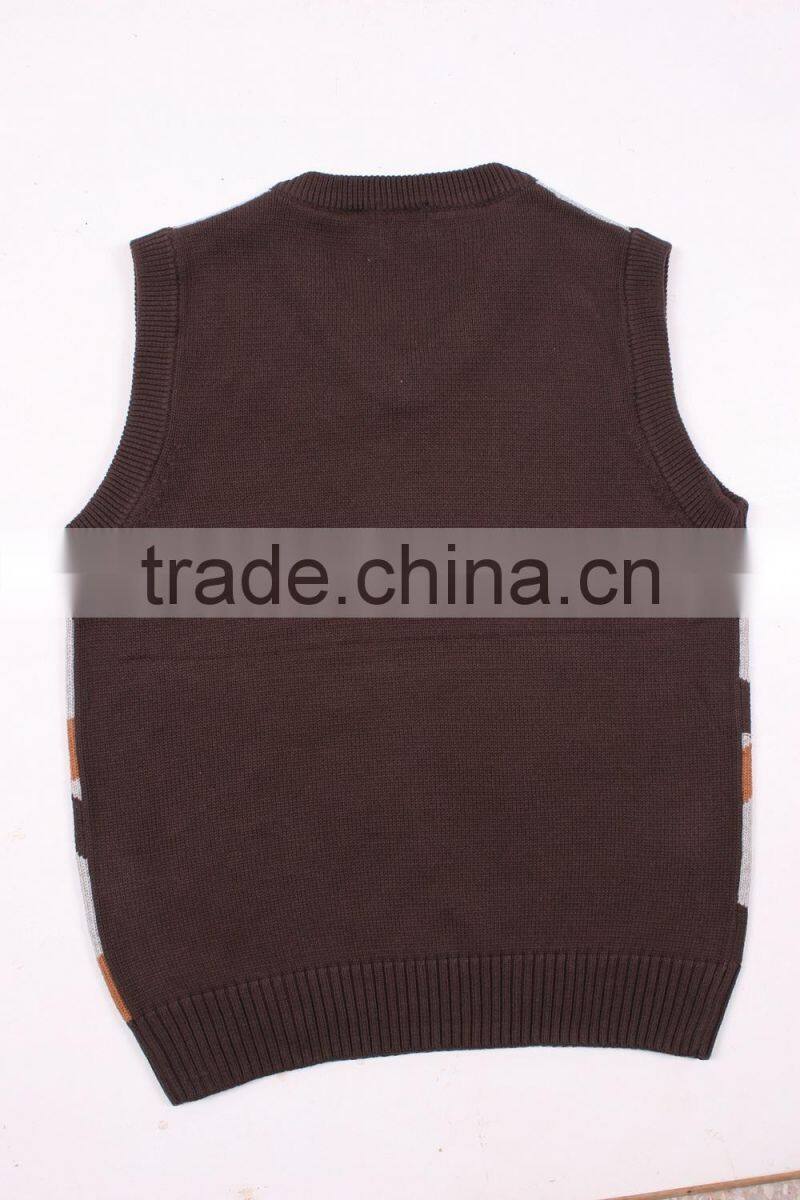Cotton Knitting Men's Sleeveless Sweater Vest Patterns
