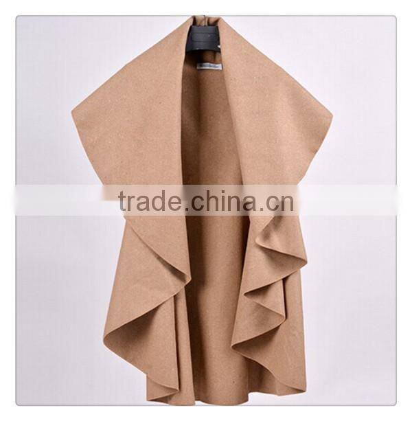 Spring new European style Temperament fashion shawl,woolen Irregular coat,women shawl