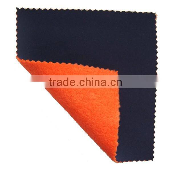 Waterproof outdoor clothing fabric with fleece lining