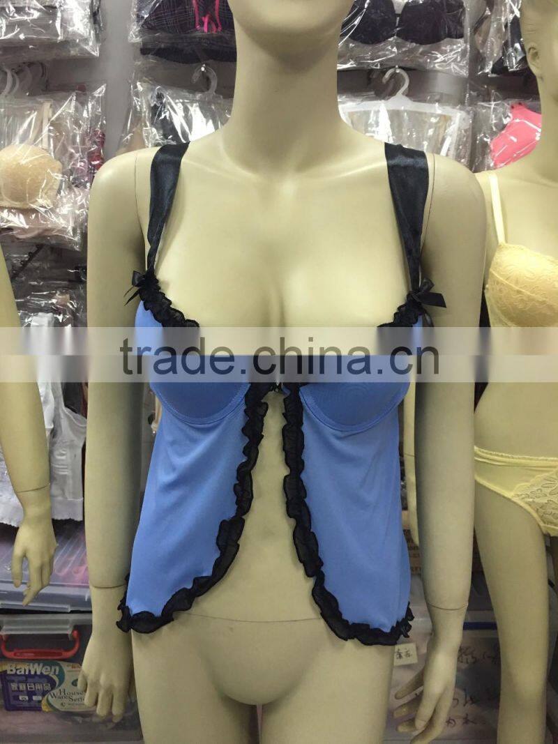 New arrival sexy baby doll with fantasitic decorative flower and lace