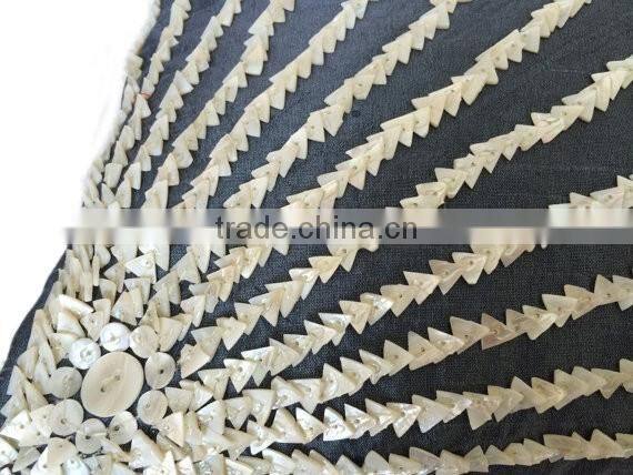 Mother Of Pearl Embroidery, Sun Burst Pillow , Sun Burst Pattern pillow, Decorative Pillow Cover,Couch Pillow