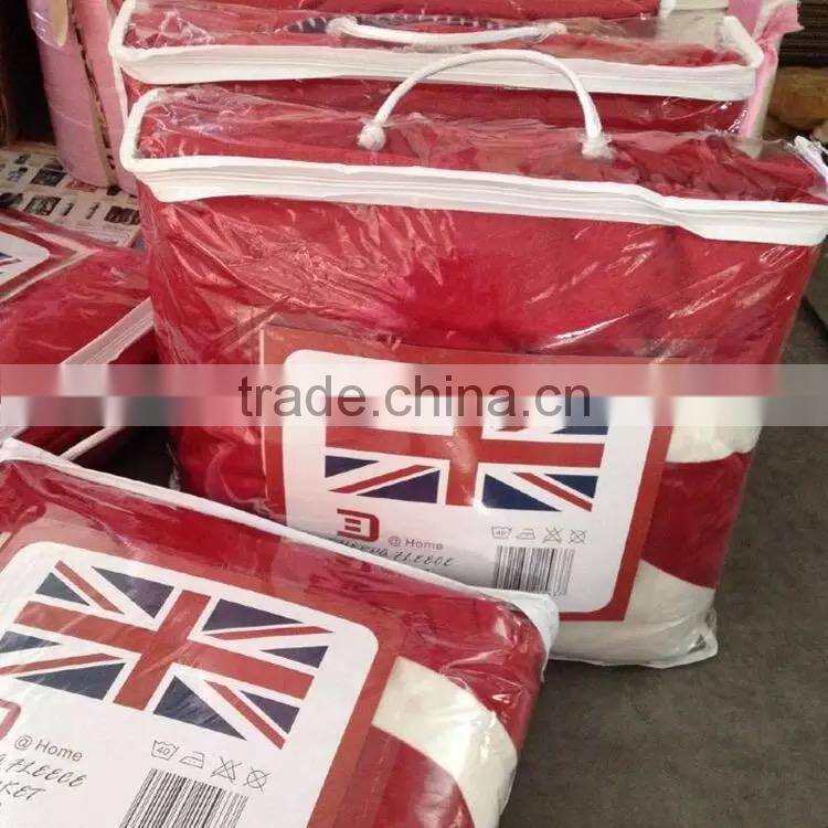 Holiday gift blanket winter warm flag fleece blanket