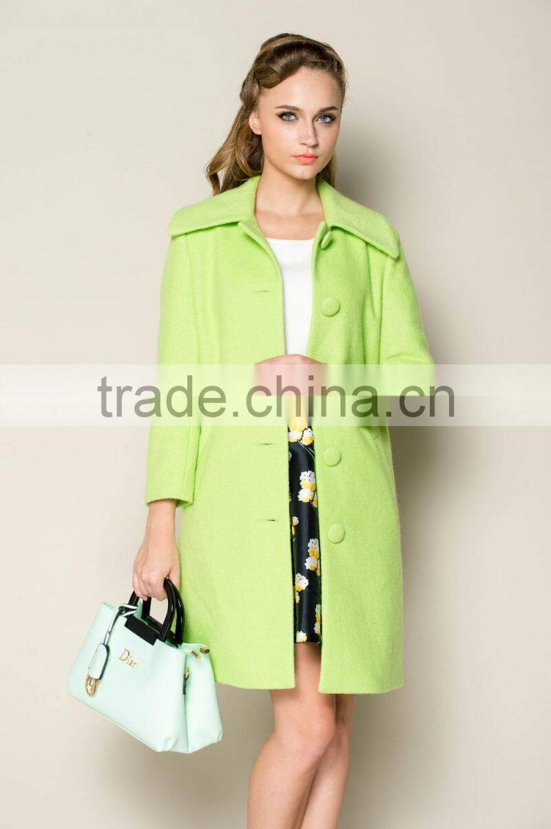 high fashion winter plain luxury elegant women long coat turkey, women model coat