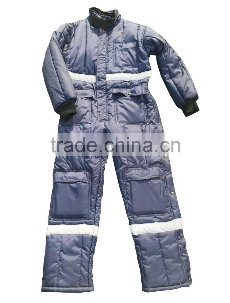 Winter warm cold frozen coverall garment mens safety freezer suit