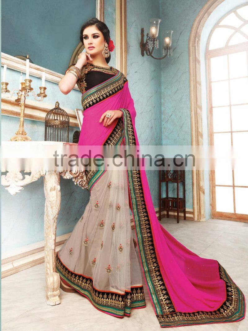 Desire Delicate Designer Light Blue Sarees Collections