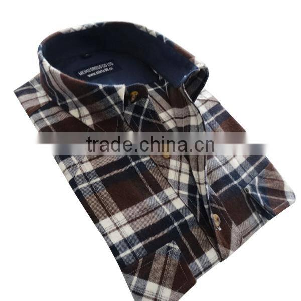 flannel shirt for men double pockets mens dress shirts