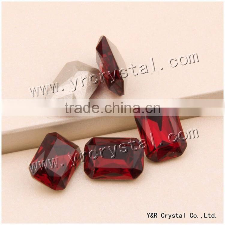 4627 Octagon Crystal 10*14mm Siam Color Stones Beads Rhinestone Decoration