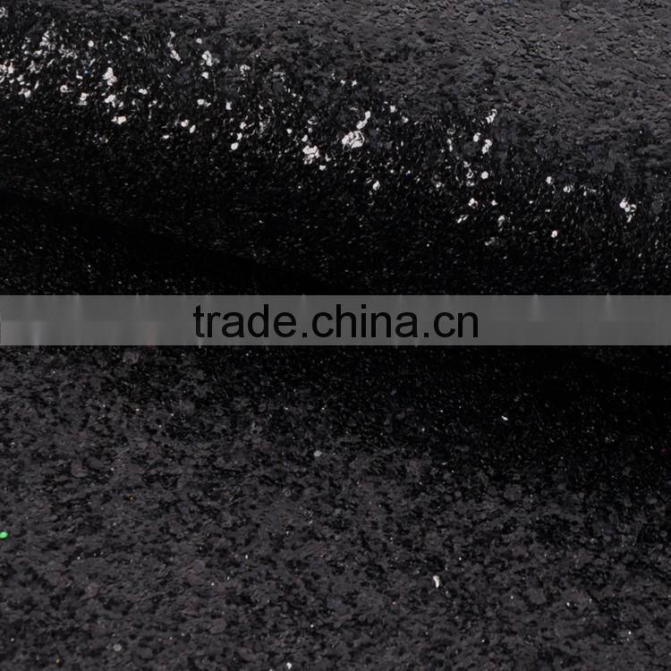 familiar with ODM the hexagonal pet glitter powder black glitter fabric